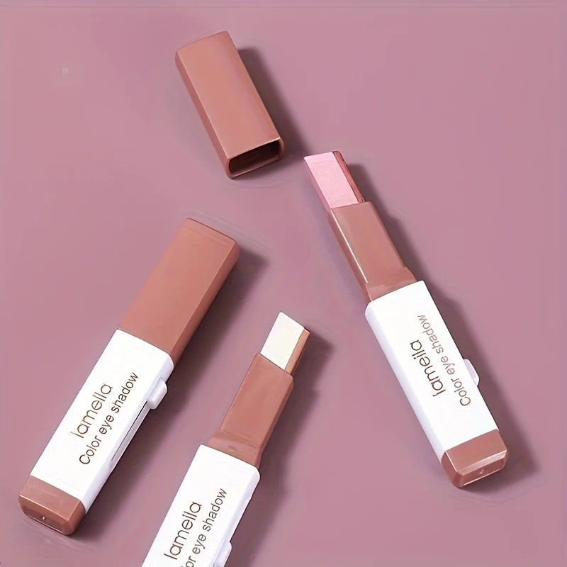 Double Color Eyeshadow Sticks Set - Pearl & Matte Long-Lasting Waterproof