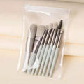 Set of 8 Makeup Brushes with Bag - Soft Synthetic Bristle Cosmetic Tools
