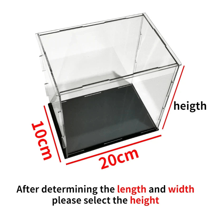 Acrylic Display Box Countertop Organizer Stand Dustproof Showcase for Figures Toys Collectibles