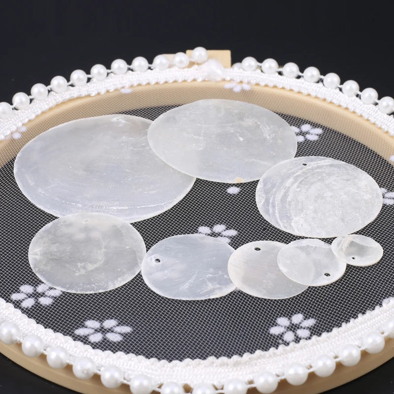 Natural Shell Beads Round Beading Spacer Jewelry Making Supplies - 100pcs