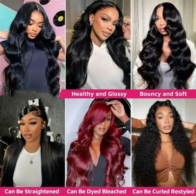 42 Inch Body Wave Human Hair Bundles - Natural Black Virgin Hair Extensions