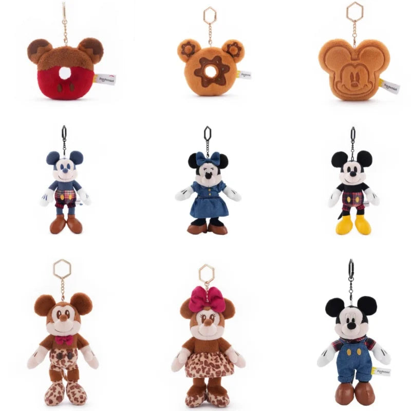 Anime Plush Doll Keychain - Cute Mickey Mouse Small Pendant Bag Charm Gifts