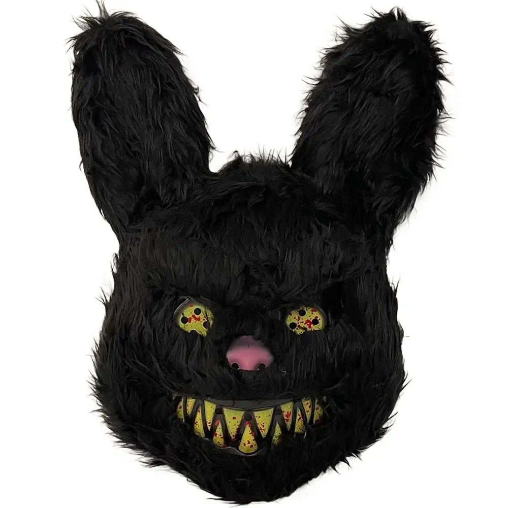 Halloween Bloody Bunny Mask - Realistic Ghost Ghostly Bear Headgear for Costume & Performance