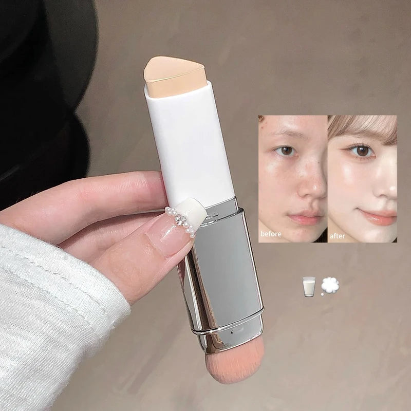 2-in-1 Color-Changing Foundation Stick - Lightweight Moisturizing Brightening