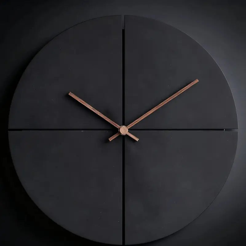 Modern Wooden Wall Clock 28cm Silent Quartz Timepiece for Living Room & Bedroom