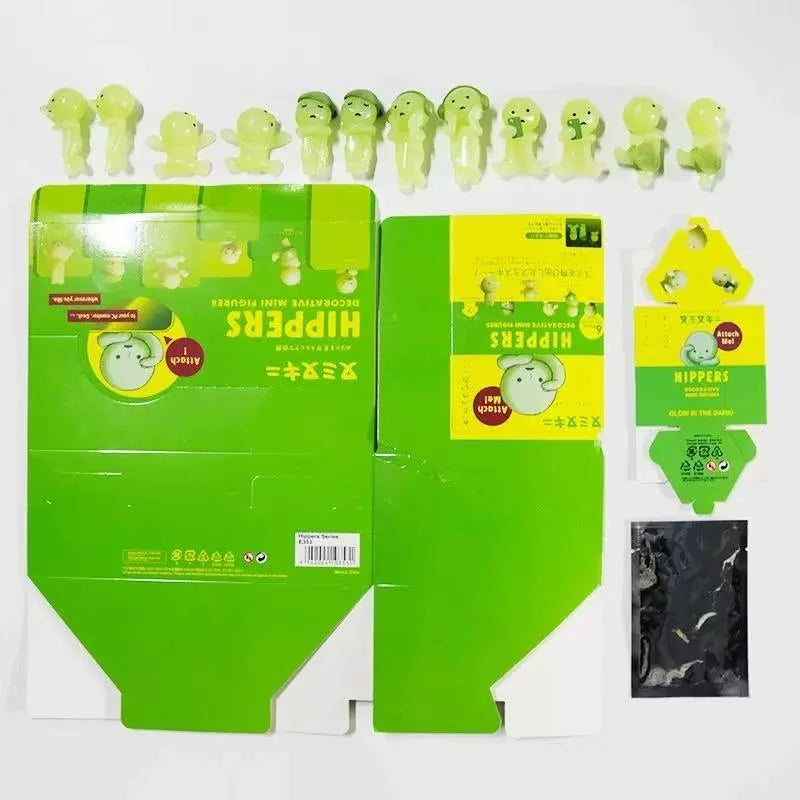 Noctilucent Green Doll Action Figures Blind Box Set - Multiple Series for Christmas Gift
