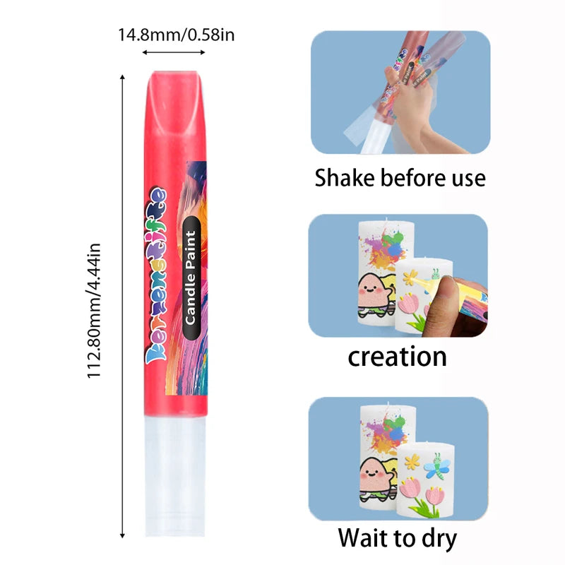 24 Colors Candle Paints Highlighter Set for DIY Crafts & Art Projects