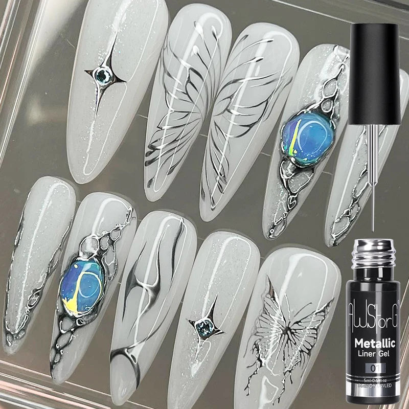 5ML Metallic Nail Gel Polish - Mirror Chrome Effect for UV LED Nails