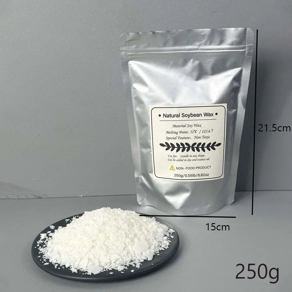 Natural Soy Wax for Candle Making - 500g/1kg DIY Supplies, Scented, Smokeless, Wicks Included