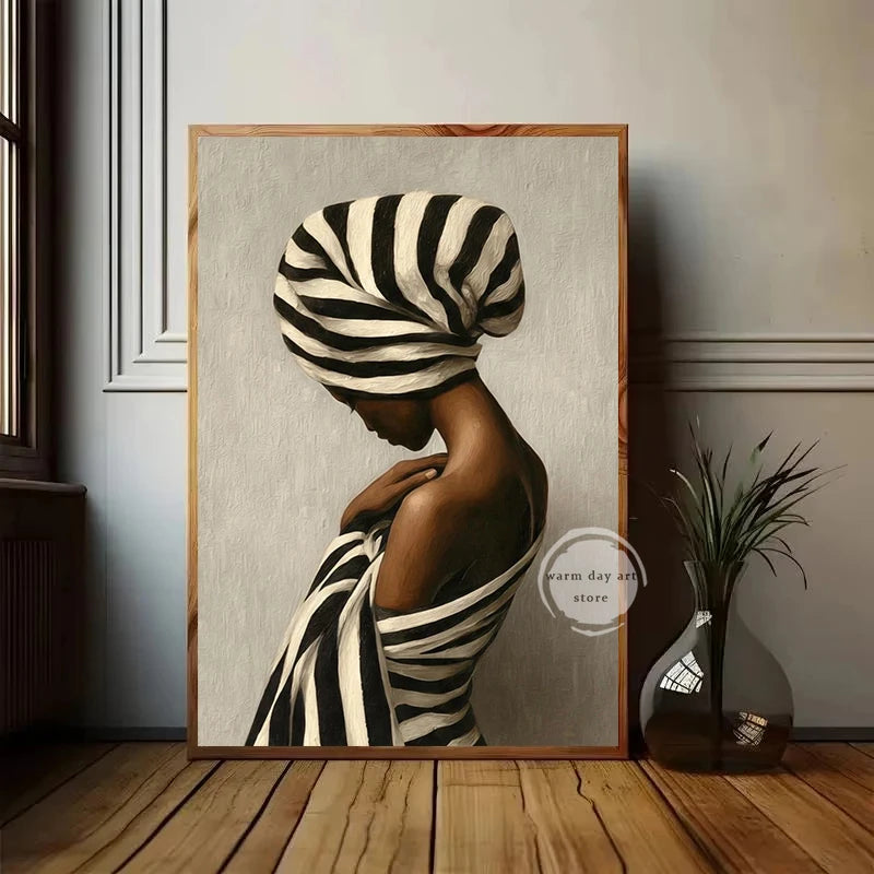 Abstract Black & White Wall Art Canvas Prints for Living Room Decor
