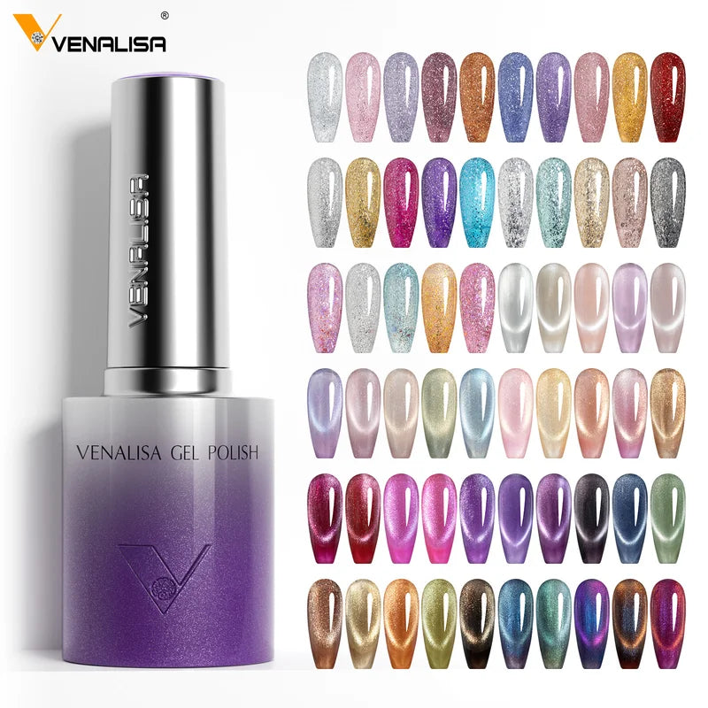 10ml Hema & TPO Free Cat Eye & Glitter Nail Gel Polish Long Wear Soak Off UV LED