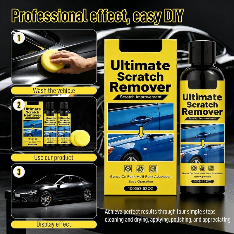 Car Scratch Removal Wax Kit for Vehicle Paint Surface Repair 100g with Sponge