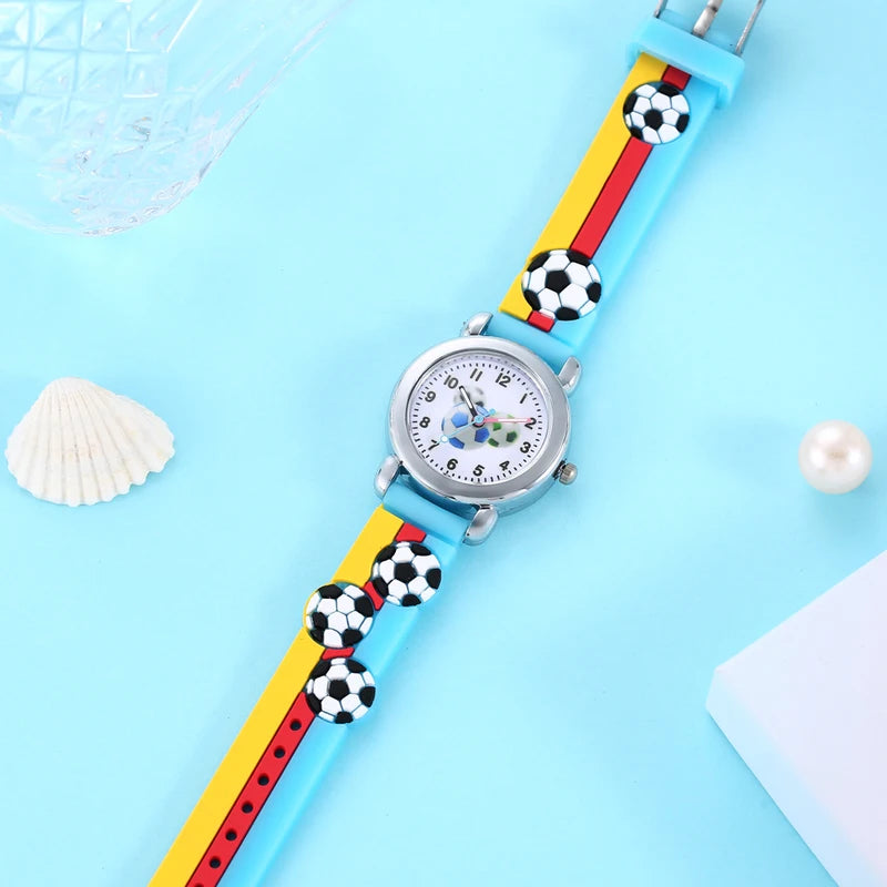Kids Cartoon Football Watch for Children - Quartz Electronic Sports Watch