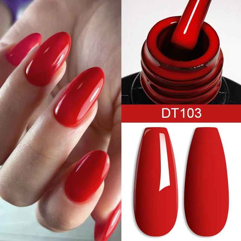 7ml Long-Lasting Gel Nail Polish Set for Manicure & Nail Art - French Style