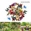 50pcs Colorful Butterfly Garden Stakes Outdoor Plant Supports 25x4cm