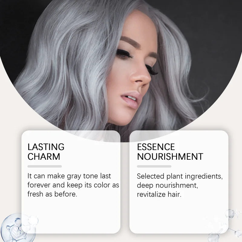 Temporary Silver Hair Color Spray - Washable Hair Dye with Plant Extracts, Nourishing & Easy to Use