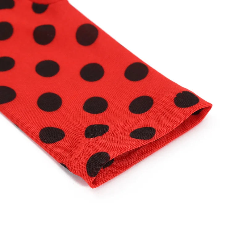 Kids Ladybird Costume Accessories Set with Bug Eye Masks, Gloves & Earrings for Halloween & Parties