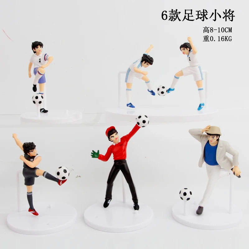 6pcs Captain Tsubasa PVC Action Figures Set - 18cm Collectible Dolls