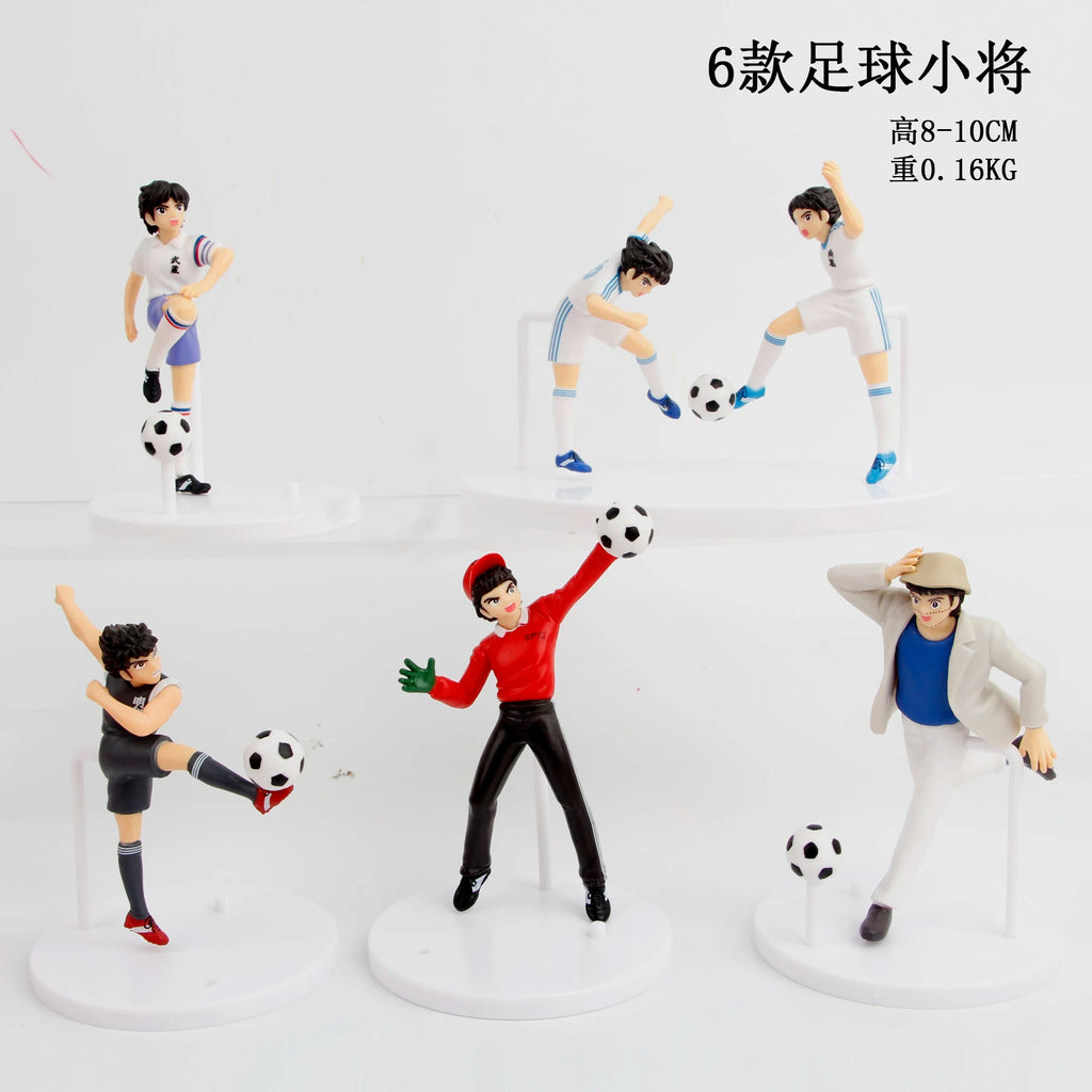 6pcs Captain Tsubasa PVC Action Figures Set - 18cm Collectible Dolls