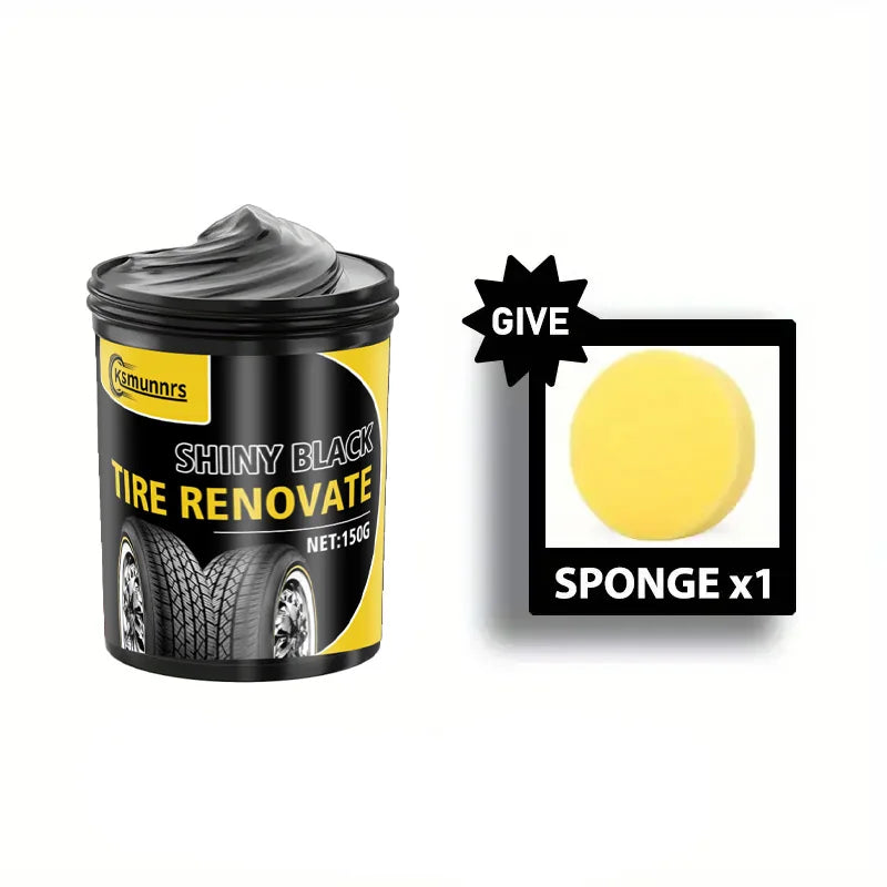 Black Renovation Car Wax for Interior & Tire Plastic - Shine & Protect
