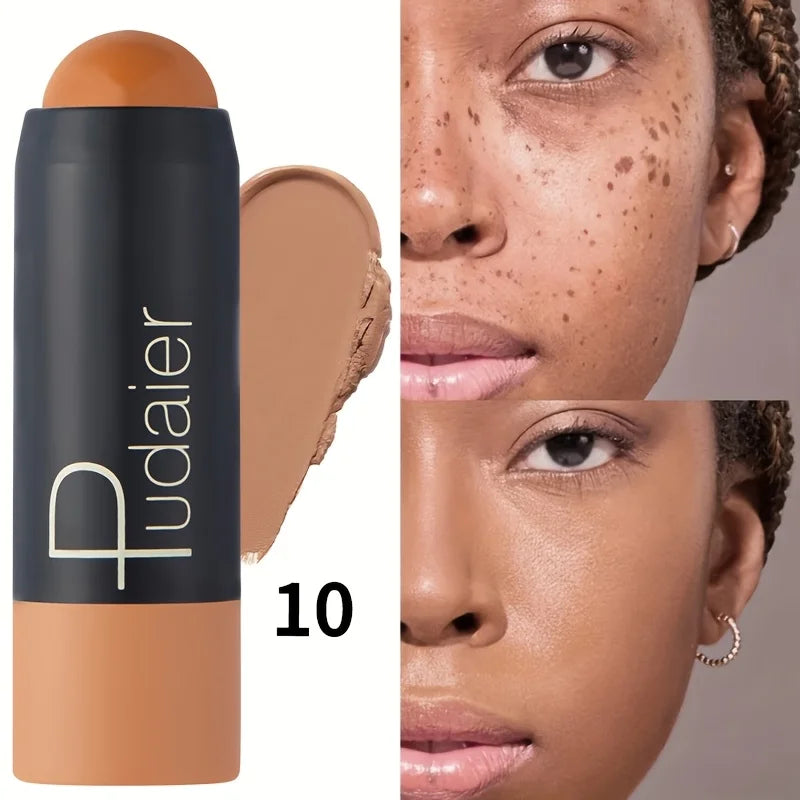 2-in-1 Foundation and Concealer Stick Waterproof Full Cover Face Makeup