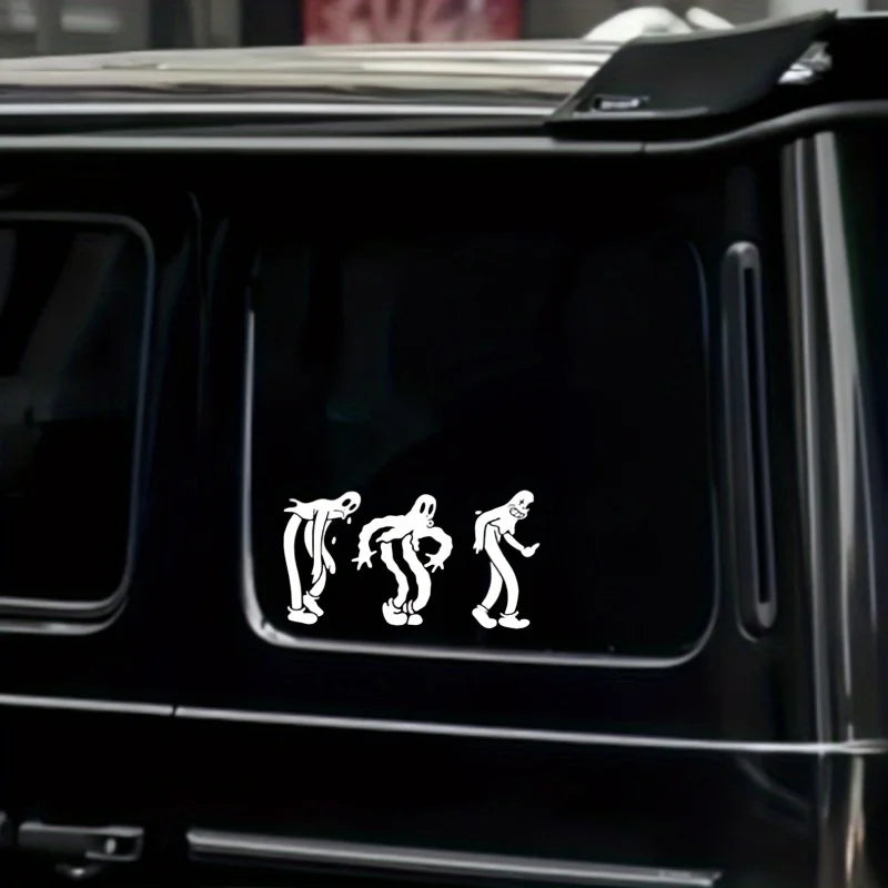 Dancing Ghost Car Sticker Vinyl Decal for Auto Window Bumper Waterproof Vehicle Decor