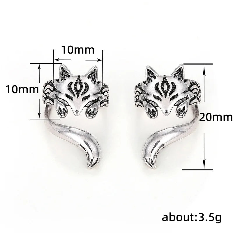 Trendy Fox Shape Clip Earrings for Women - Statement Jewelry, Drop Dangle