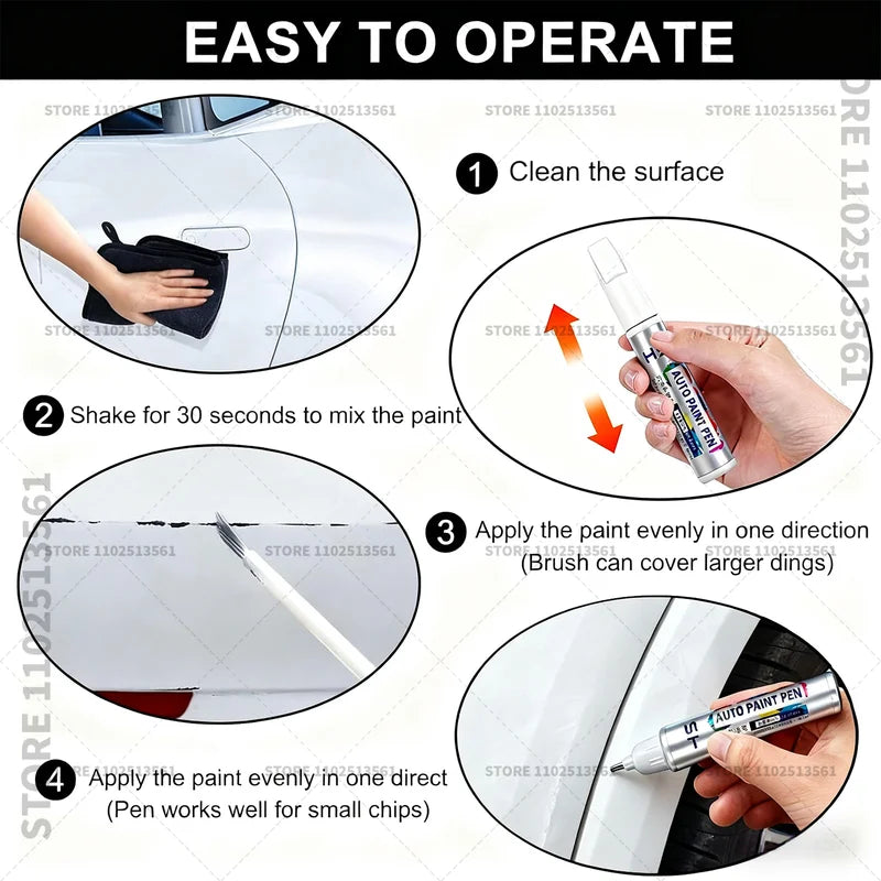 Car Paint Repair Pen for Small Scratches and Chips - Multiple Colors Available