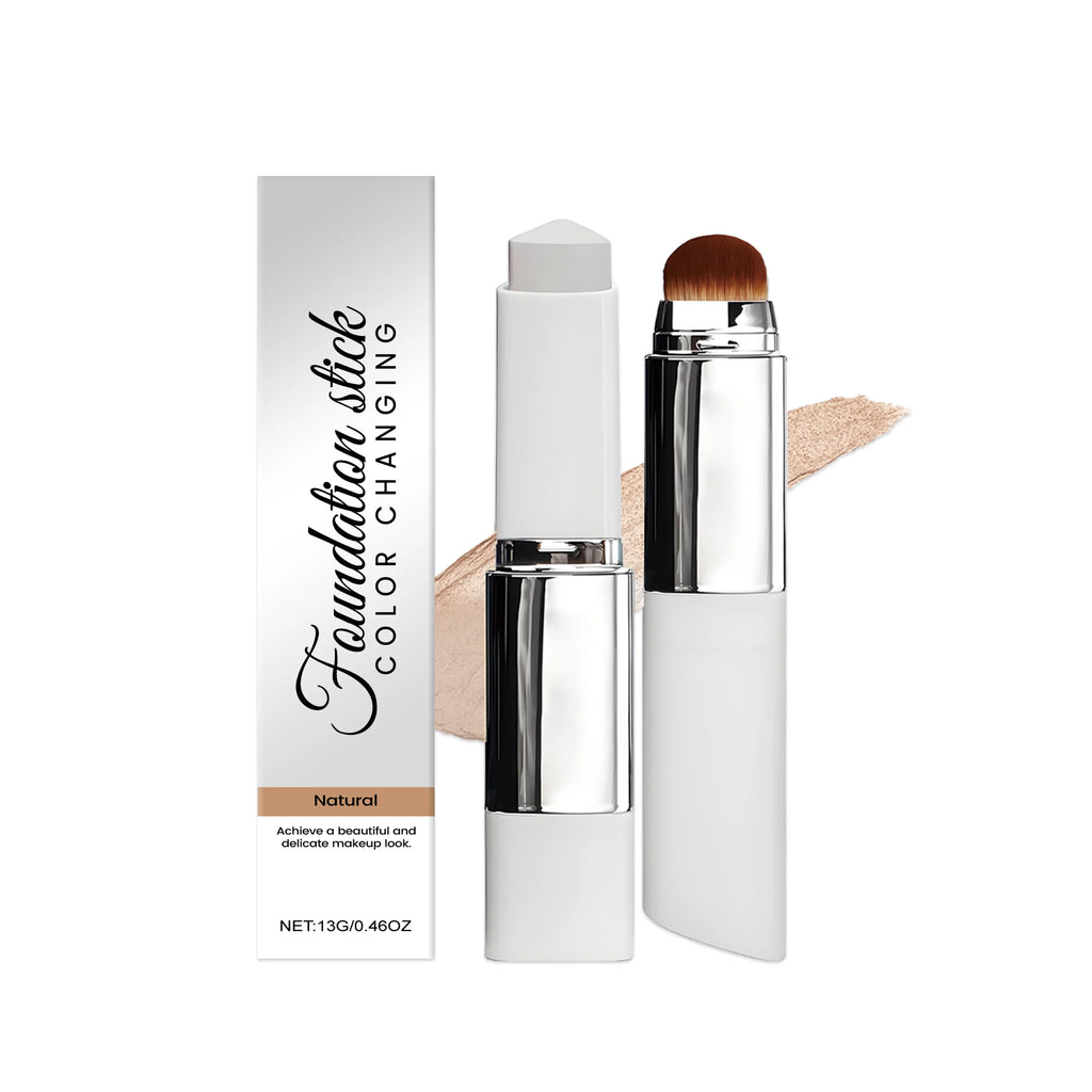Color Changing Foundation Stick with Hydrating Long Wear Concealer - Lightweight & Full Coverage