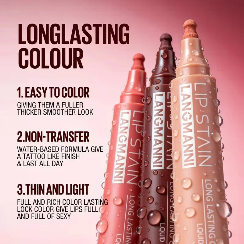 Long-Lasting Waterproof Matte Lip Stain & Lip Liner Pen for Women