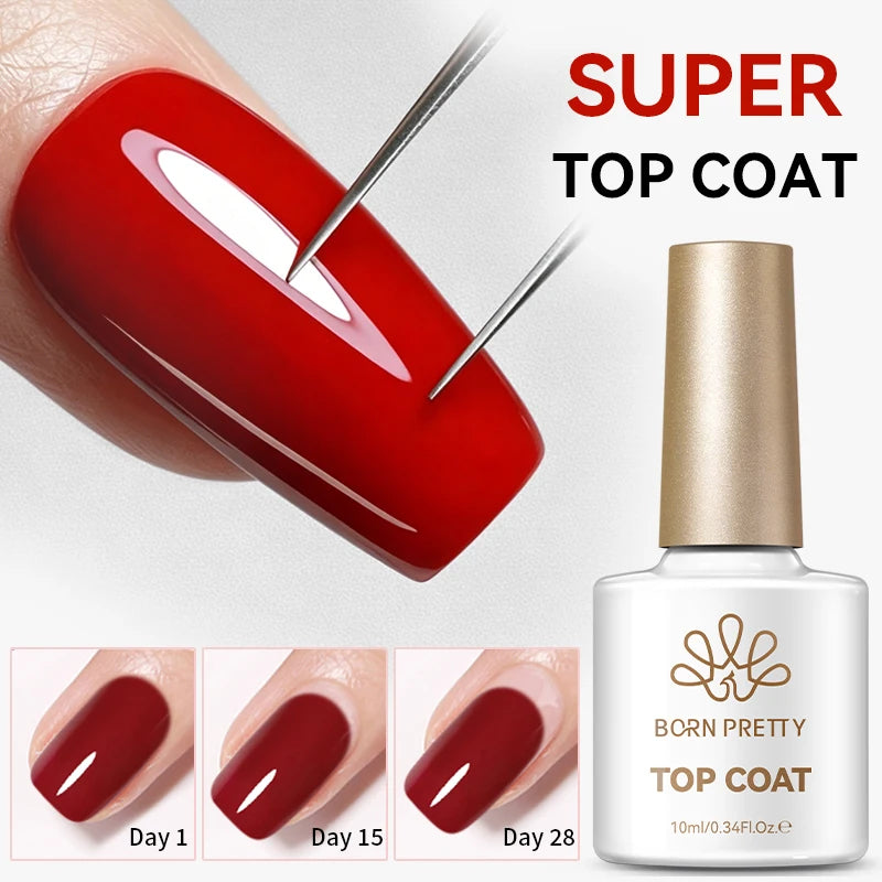 10ml Water Drop Top Coat Clear Nail Art Gel Polish for 3D Manicure & Crystals