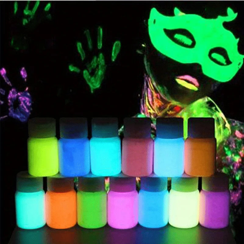 Glow In The Dark Paint Self-Luminous Phosphorescent Wall & Body Painting - Multiple Colors