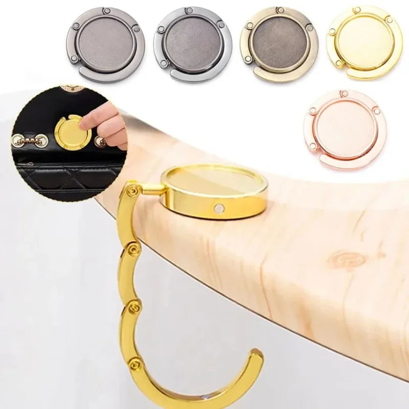 Foldable Bag Hanger Portable Key Rack for Travel & Outdoor Storage
