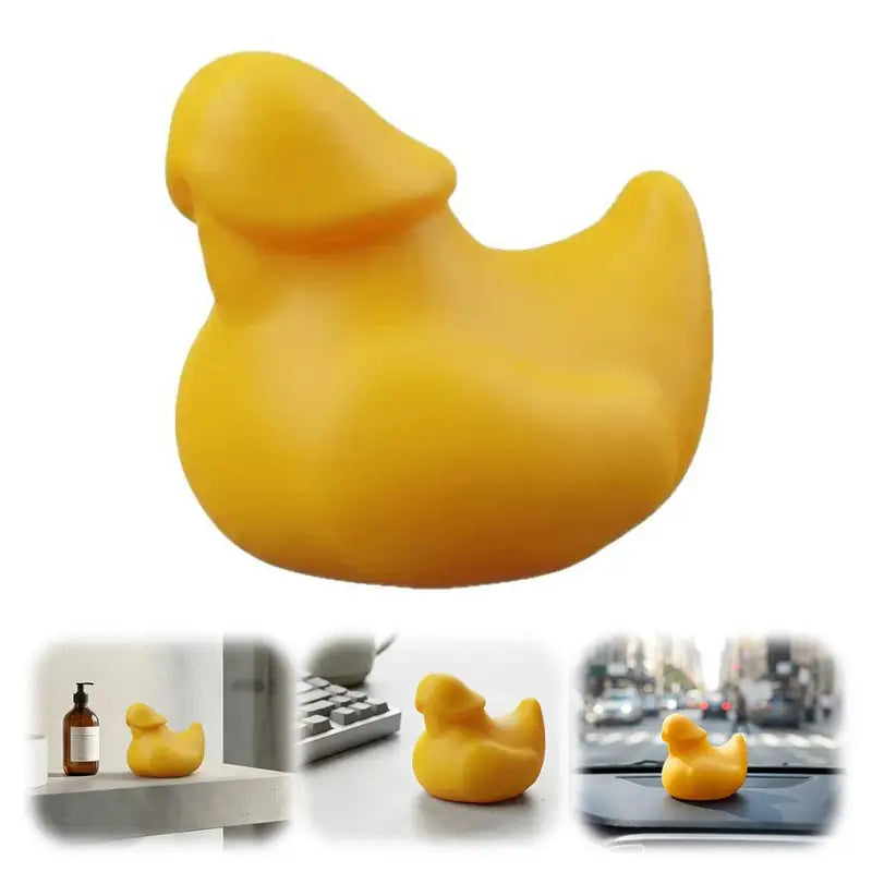 Funny Duck Doll Decoration - Small Yellow Car Interior Ornament for Office Desk