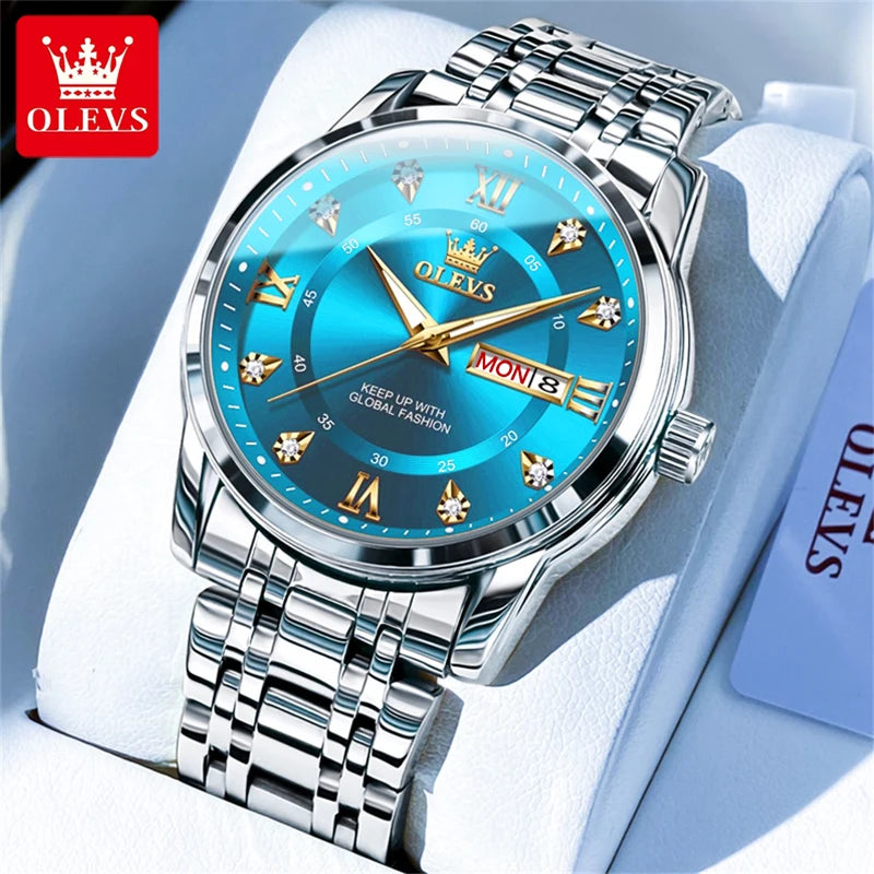 Men's Waterproof Stainless Steel Watch - Casual Original Wristwatch for Men