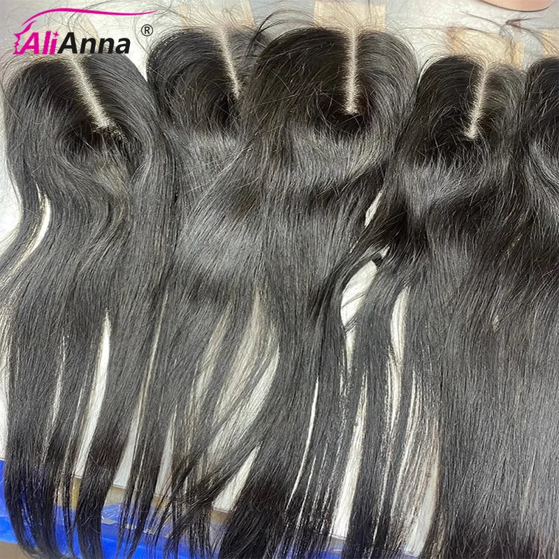 HD Lace Closure Human Hair Pre Plucked With Baby Hair 14-24 Inch Straight