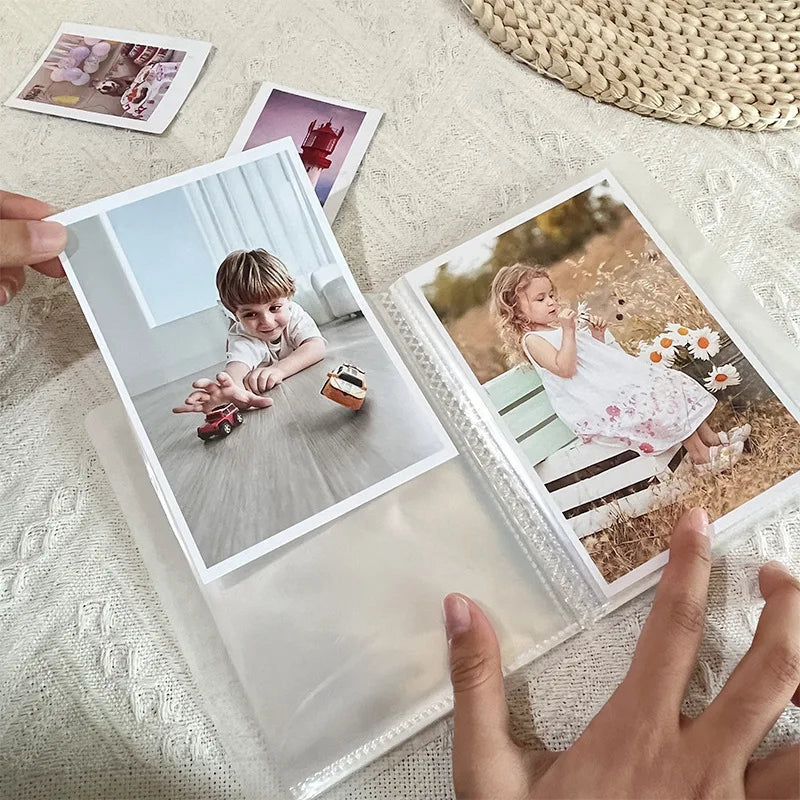 Multi-Size Transparent Photo & Card Album for Collectibles, 3-7 Inch Variants