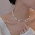 Freshwater Pearl Necklace 4-5mm Baroque with 5cm Extend Chain in Sterling Silver