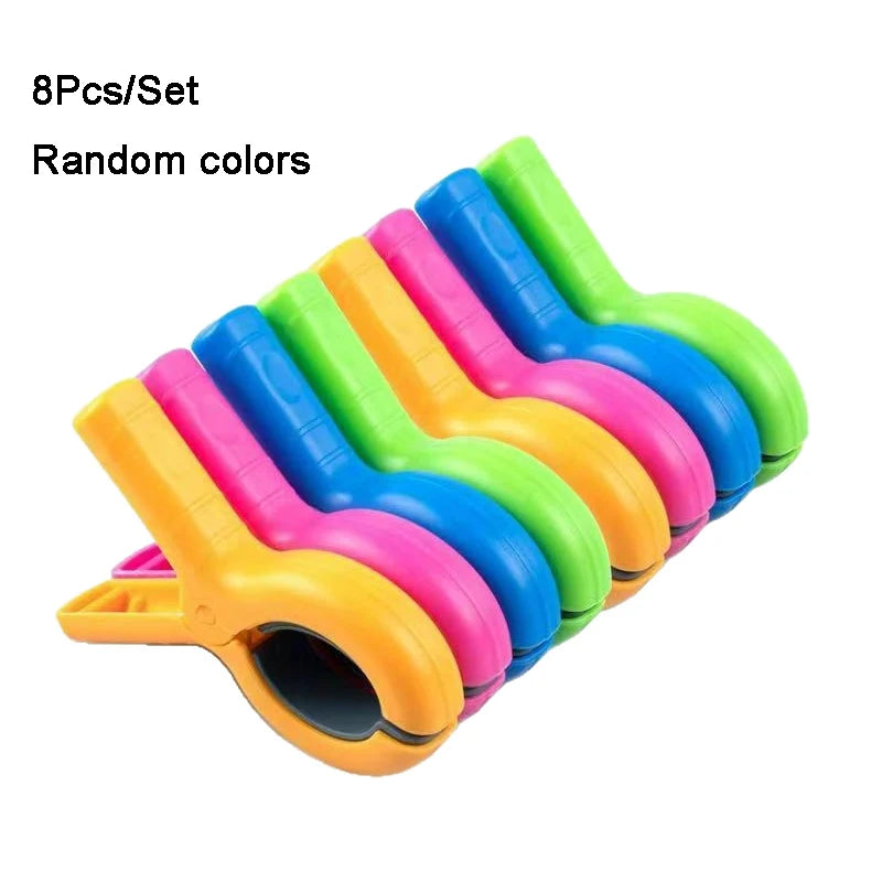 Heavy-Duty Beach Towel Clips Set - Windproof Clothes Pins for Sand & Windy Conditions