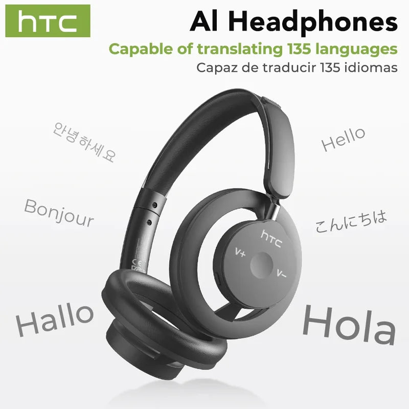 Open-Ear Wireless Headphones Bluetooth V6.0 Foldable Ultralight Earbuds