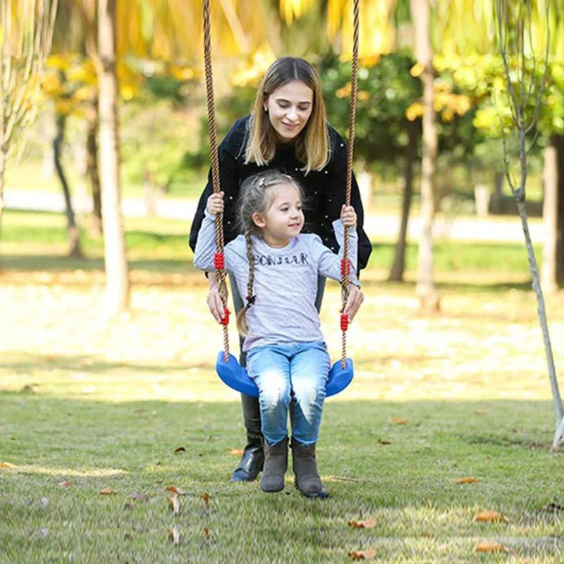 Kids Garden Swing Flying Toy with Adjustable Rope Indoor Outdoor Rainbow Seat