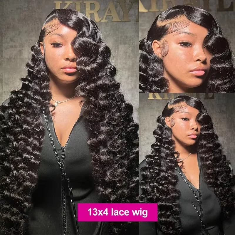 Loose Deep Wave HD Lace Front Wig 28-32 Inches Brazilian Remy Human Hair