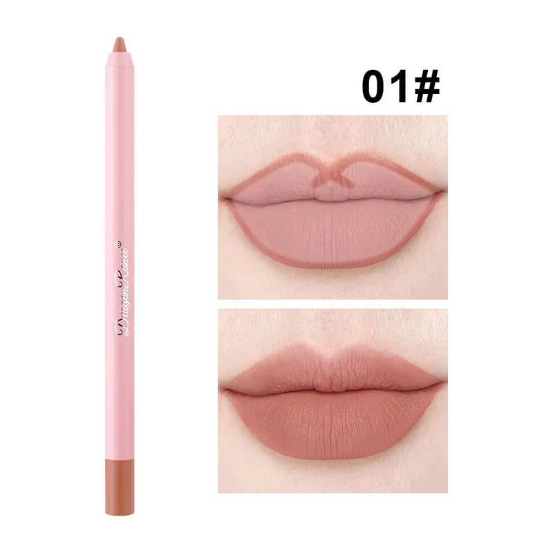 Matte Nude Waterproof Lip Liner Pencil - Long-Lasting Natural Lip Contour