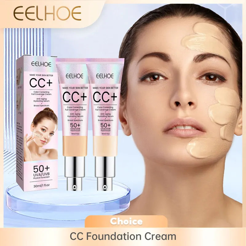 Waterproof CC Foundation Cream with Brightening & Blemish Coverage - 30ml
