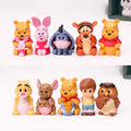 10pcs Cartoon Winnie The Pooh Action Figures Set Toys for Kids - Plush Doll Gift