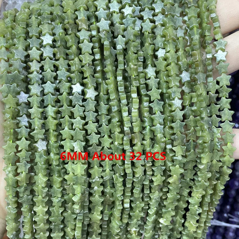 Natural Stone Green Jade Beads - Cylinder Square Irregular Faceted Round Spacer Beads for Jewelry Making