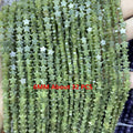 Natural Stone Green Jade Beads - Cylinder Square Irregular Faceted Round Spacer Beads for Jewelry Making