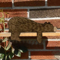 Wooden Bear Door Topper Sculpture - Corner Wall Decor Figurine for Home Office
