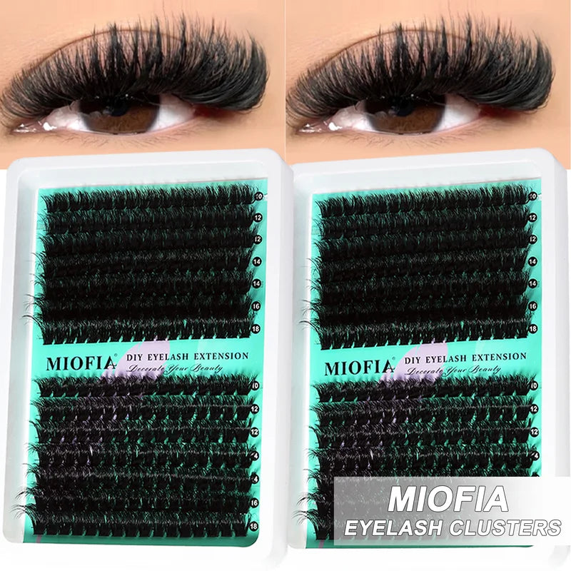 False Eyelash Clusters 3D Mink Fluffy Natural Cat Eye Style DIY Lash Extension