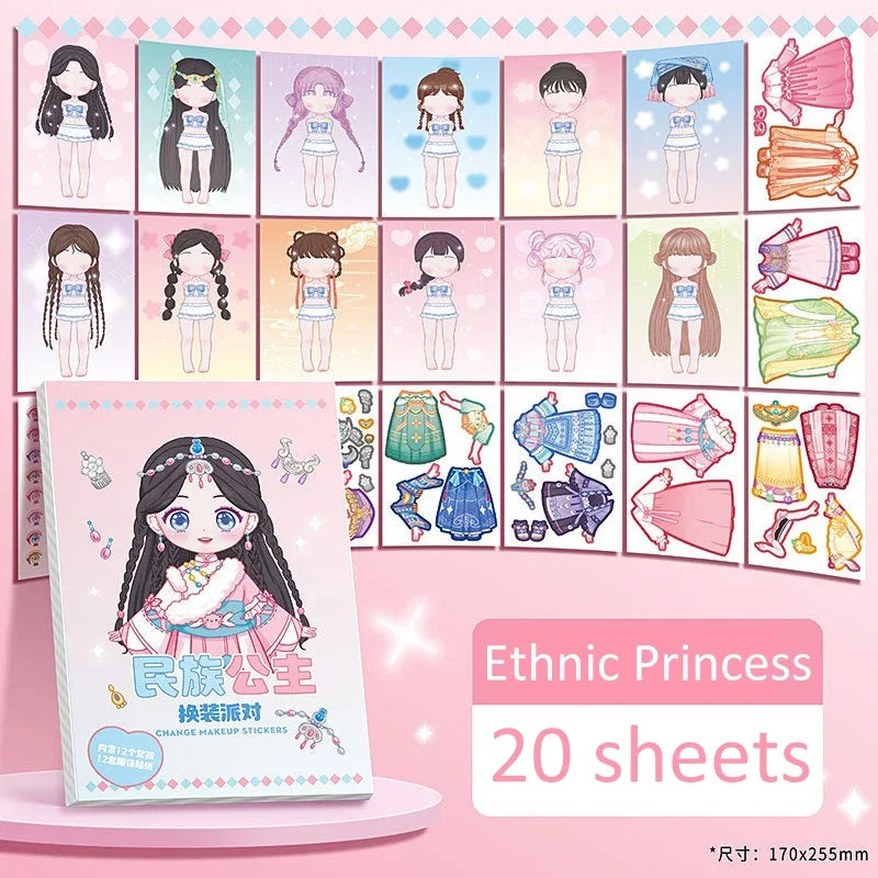 Kids Sticker Book for Girls - DIY Cartoon Makeup & Puzzle Activities